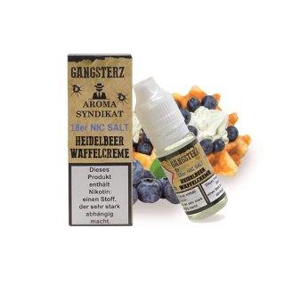 Gangsterz-Heidelbeer Waffelcreme Liquid 10ml-18mg Nikotinsalz