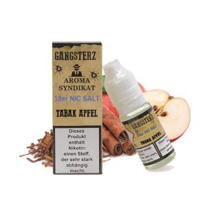 Gangsterz-Tabak Apfel Liquid 10ml-18mg Nikotinsalz